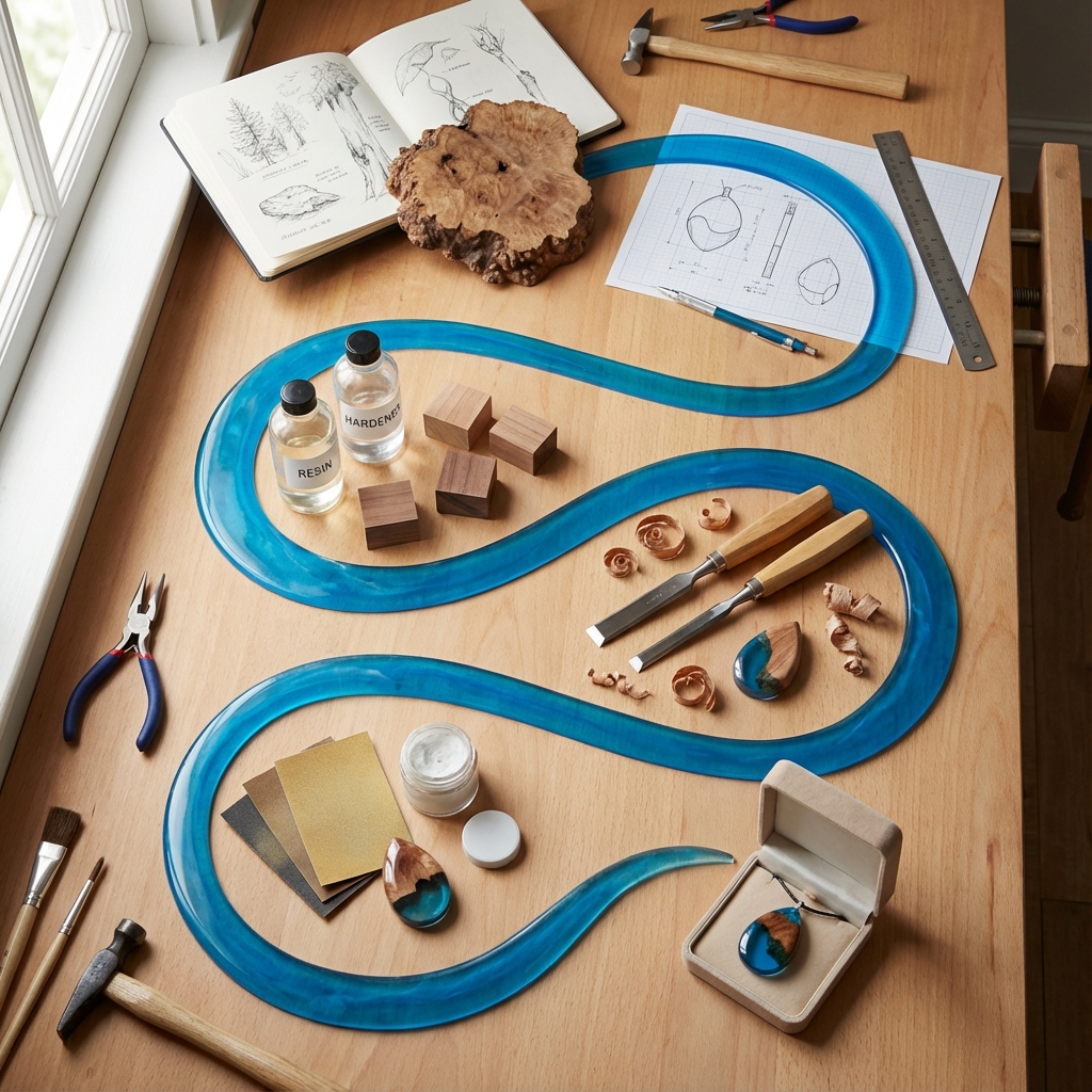 Tangled by Design Creative Process Flow: Inspiration, Design, Material Selection, Crafting, Finishing, Ready to Wear